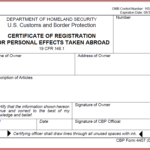 CBP FORM 4457 PDF