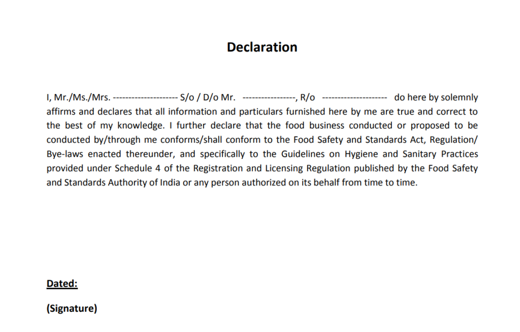 Self Declaration Form PDF PDF Downloads