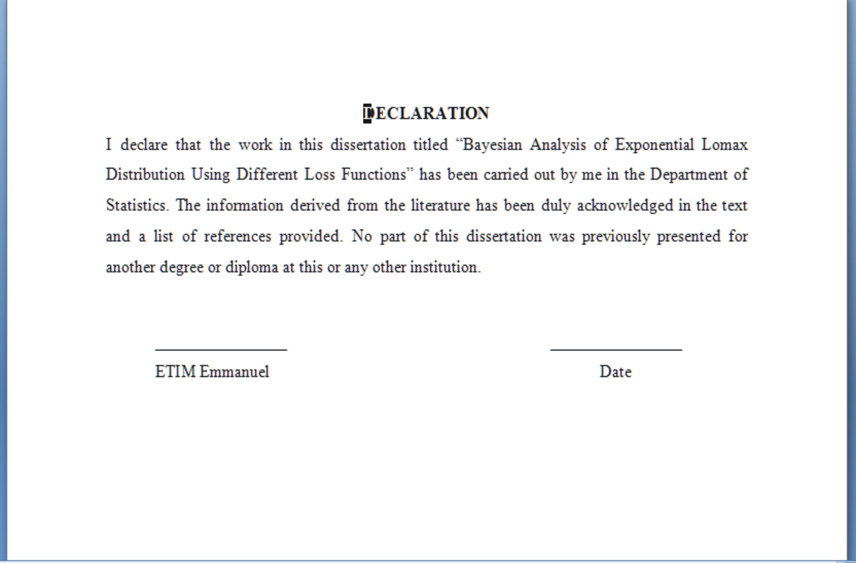 Please How Do I Create This Declaration Page On Latex The Major Please How Do I Create This Declaration Page On Latex The Major