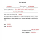 Self Declaration Form For Scholarship For Minority Scholarship